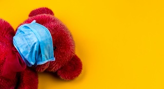 Teddybär mit Maske